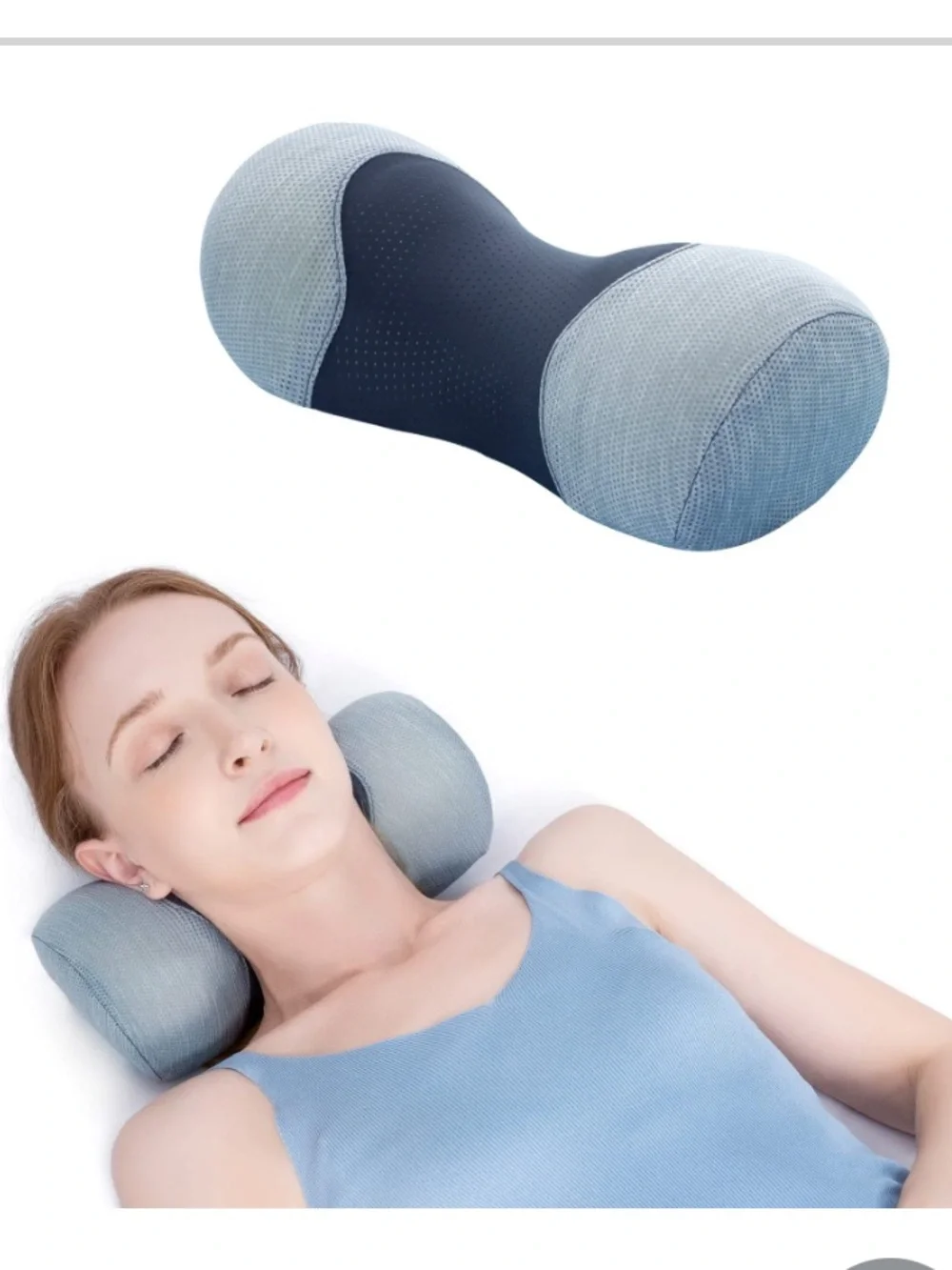 Small Neck Roll Pillow - GRAY